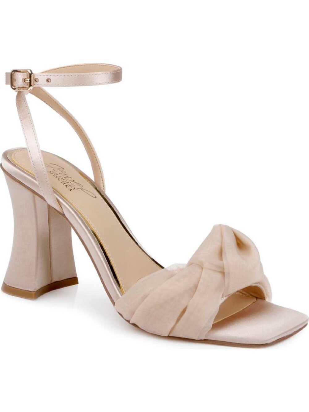 Jewel Badgley Mischka Fayola Nude Knot Heels Size 11